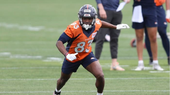 Denver Broncos rookie wideout Marvin Mims, Jr.
